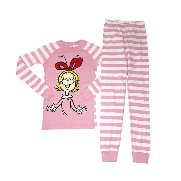 Hanna Andersson Cindy Lou Long John Pajama Set Size 130cm (8) - Picture 1 of 7